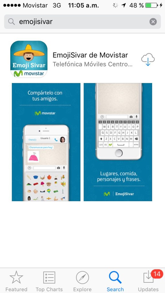 Busca la App "EmojiSivar" en tu AppStore.