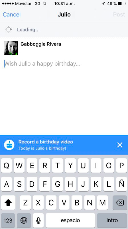 Blog Movistar - Facebook cumpleaños